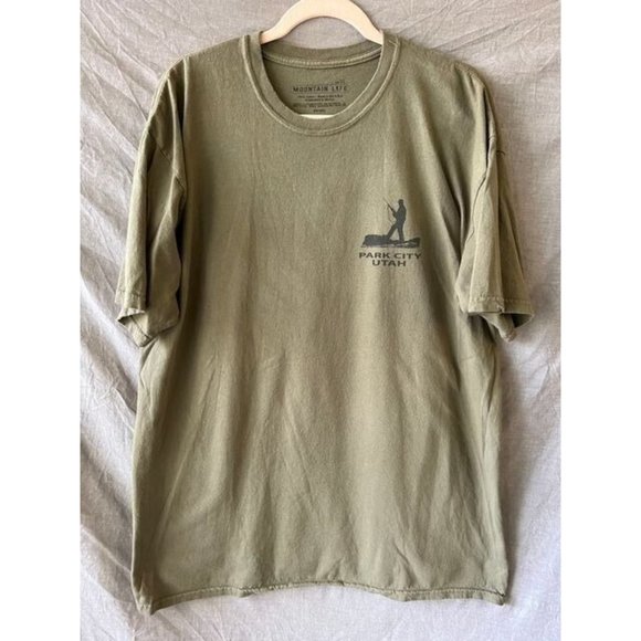 Mountain Life Other - Park City Utah Shirt Adult XL Brown Mountain Life Short Sleeve Pullover Tee Mens